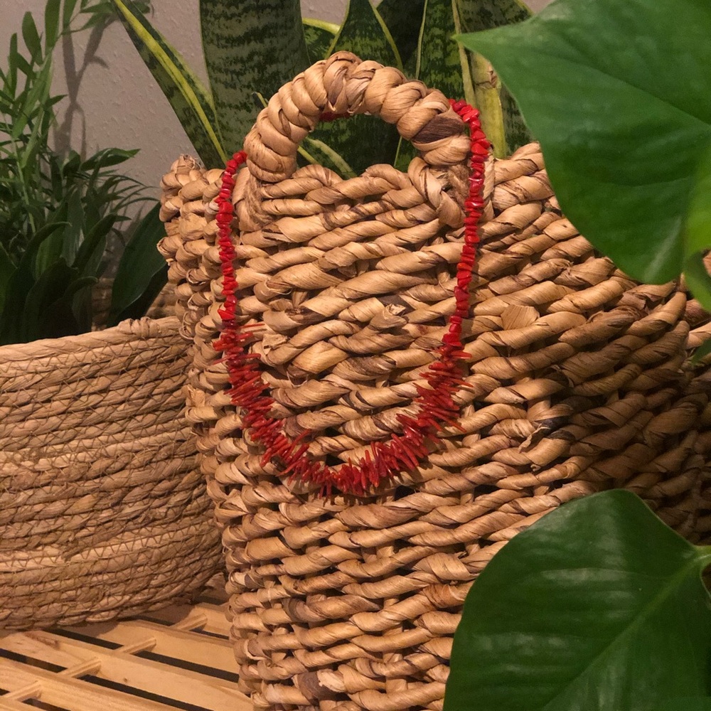 Navajo coral necklace!